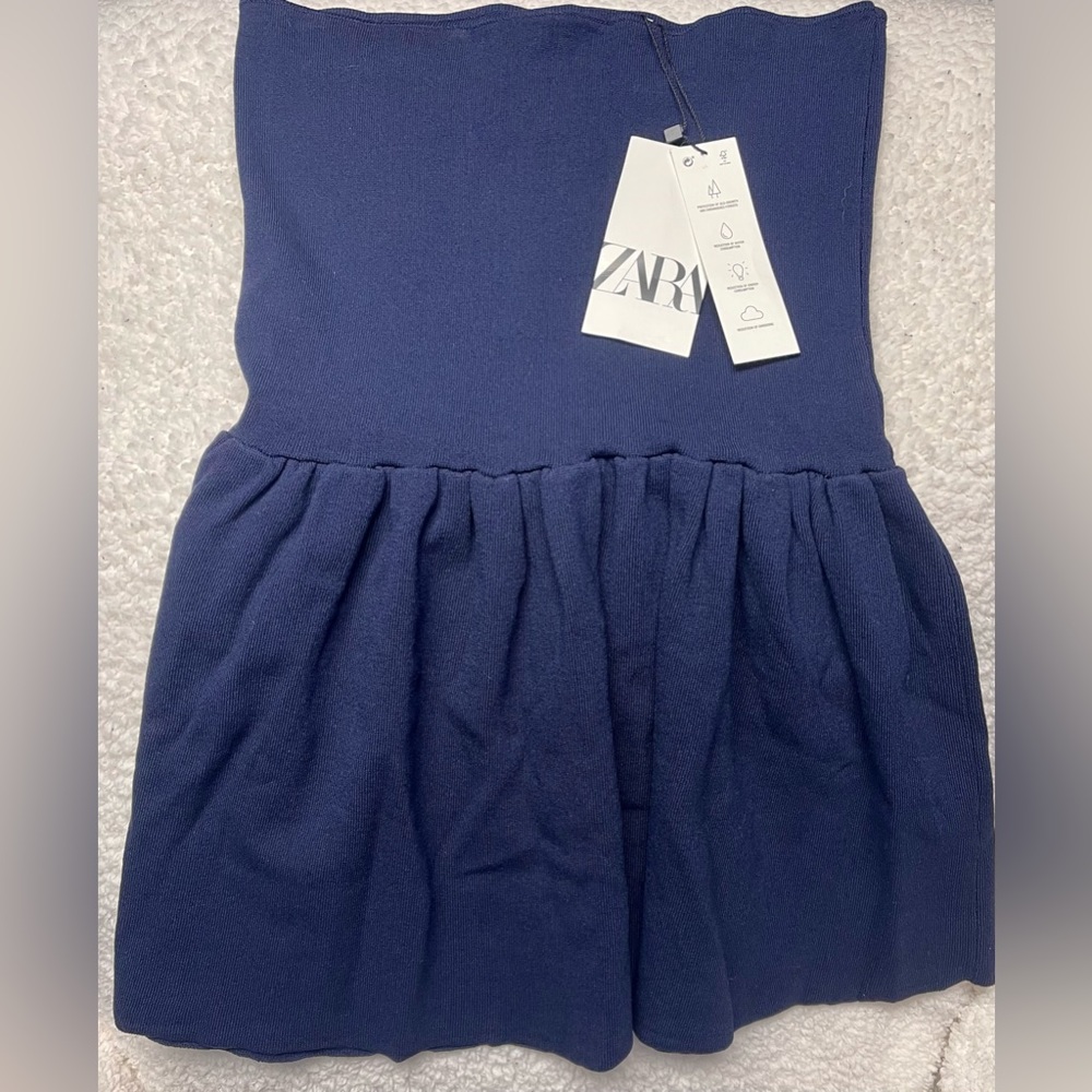 Zara Cocktail dress Navy Blue NWT SIZE L